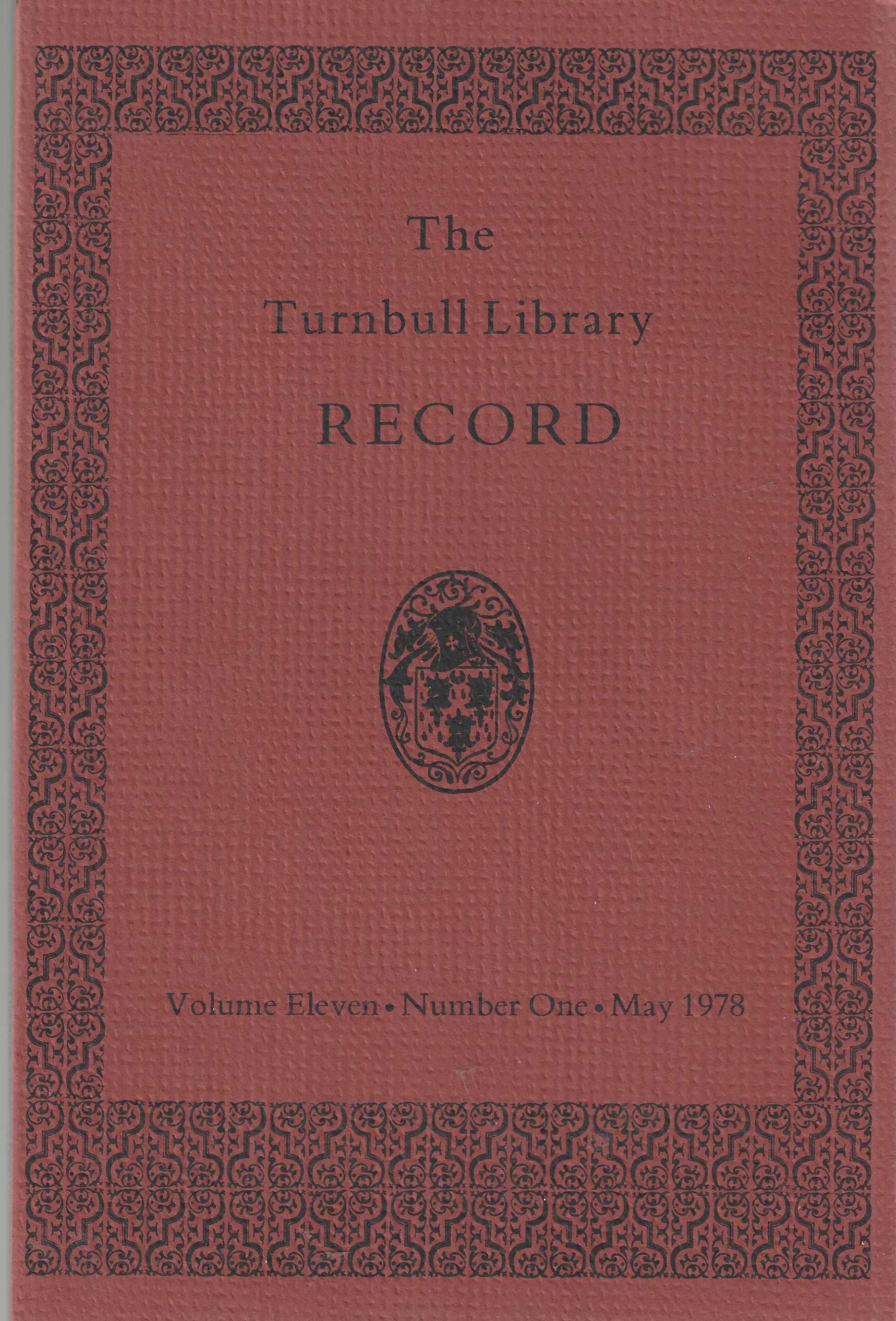 The Turnbull Library Record. Volume 11. Number 1. May 1978.